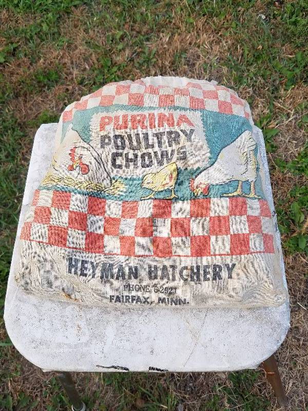 Antique Bushel Basket and Advertising Bag
