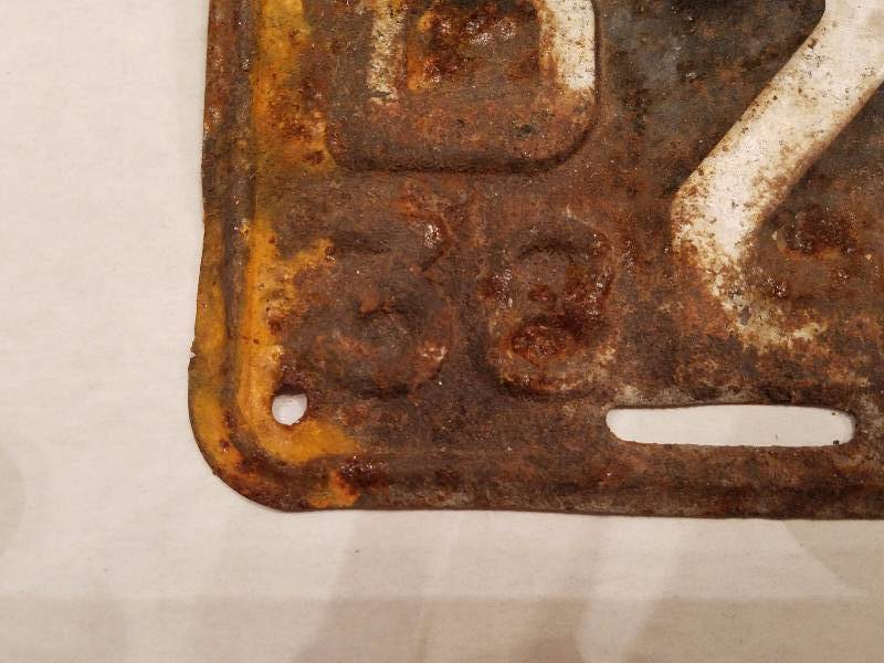 Vintage License Plate...1938