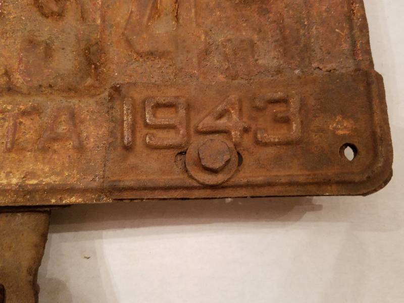 Vintage License Plate...1943