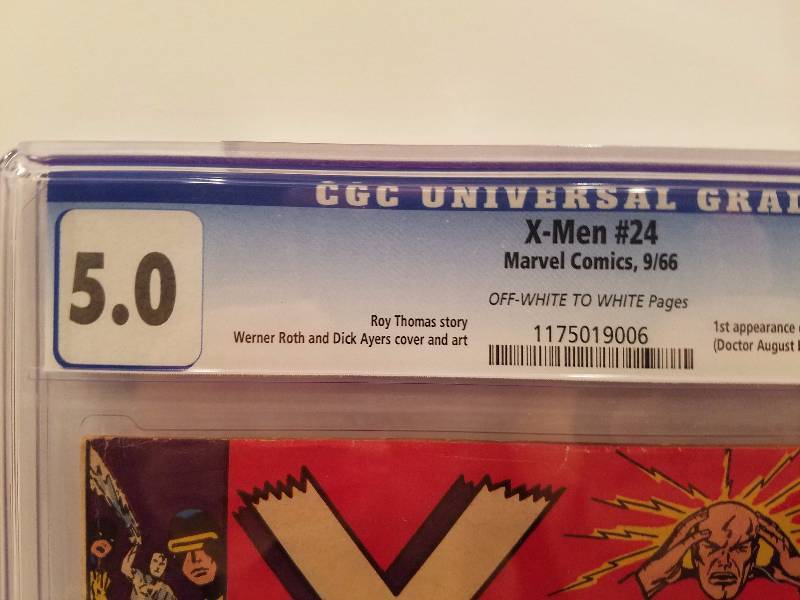 X Men #24 CGC  Graded 5.0
