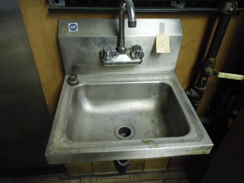 lot 15 image: Sink W Soap & Paper Towel Dispenser