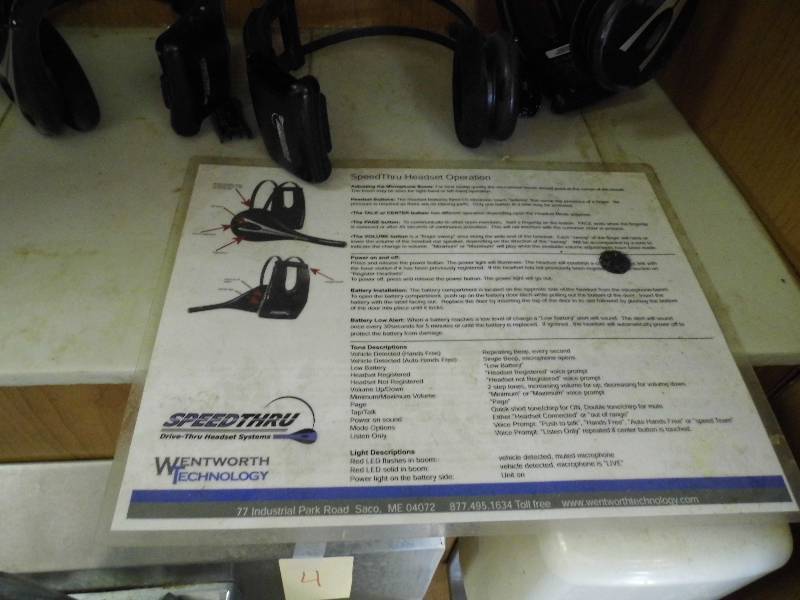 lot 97 image: Speed Thru Drive Thru Headset System