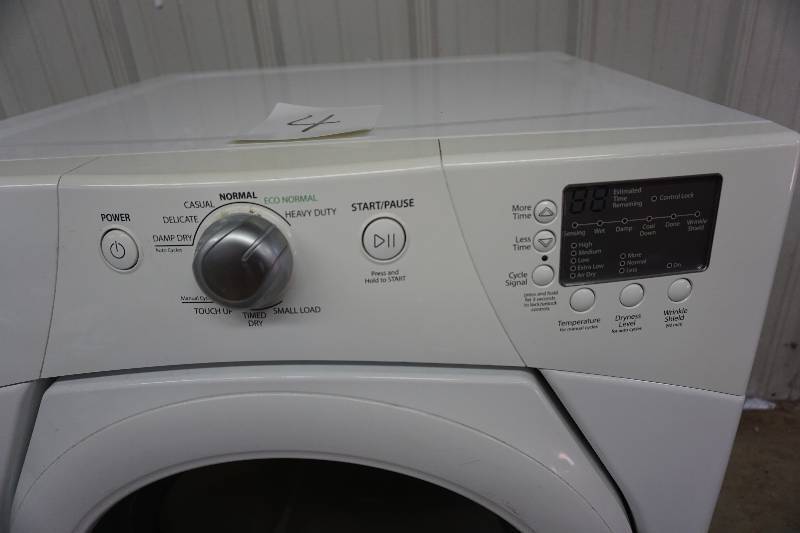 lot 4 image: Whirlpool Duet Model WED9151YW 6.7 Cubic Foot Capacity High Efficiency Sensor Dry Electric Cloths Dryer