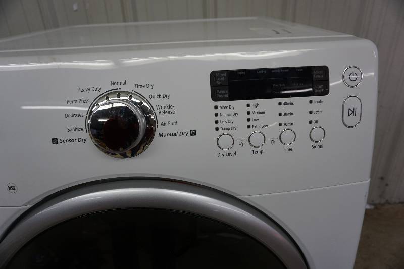 lot 11 image: Samsung Model DV33AEWXAA 7.3 Cubic Foot Large Capacity Electric Cloths Dryer