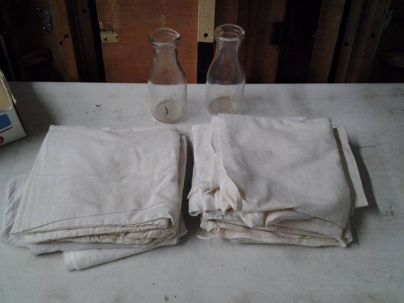 Flour Sacks, 4-Milk Bottles