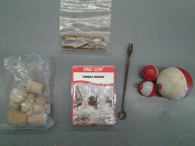 Bobbers, Hooks, Sinkers, Corks, Old Hook Remover