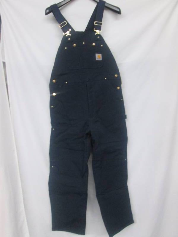 lot 33 image: Carhartt Mens Insulated Bib Overall - Navy