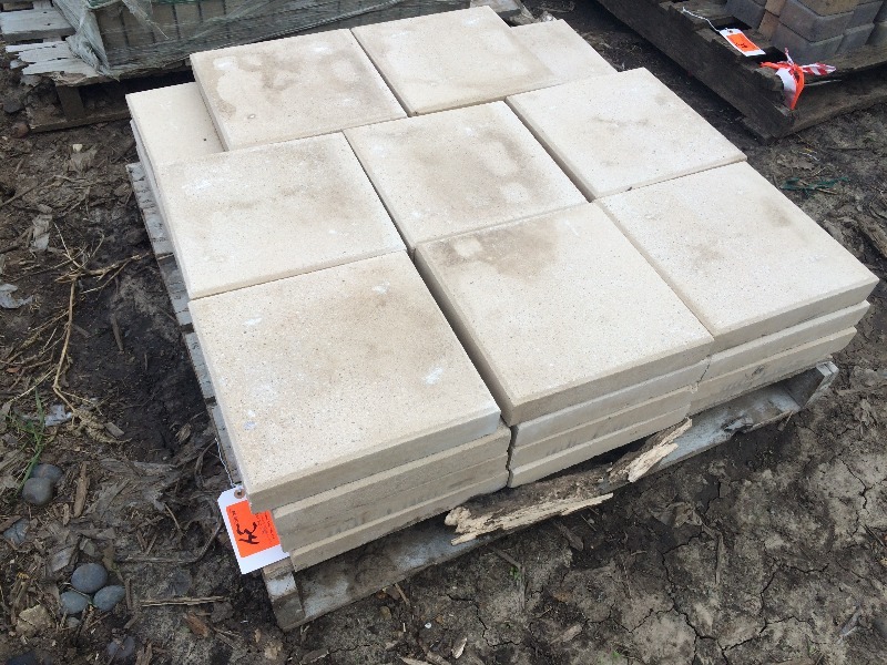 lot 34 image: Pavers, Decretive Stone, Block   12 x 12 x 2   lot of approx. 35