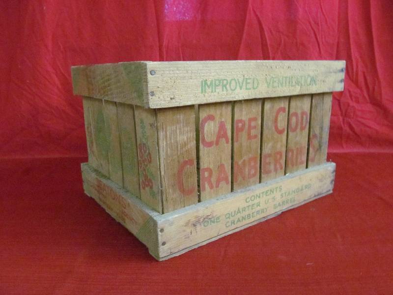 lot 2 image: Cape Cod cranberries wood crate