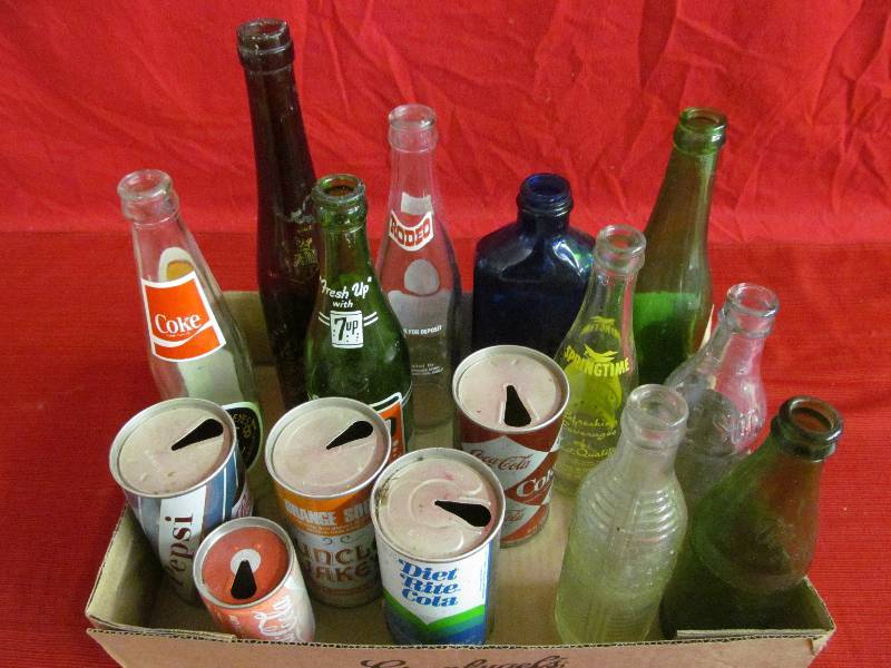 lot 64 image: Vintage BottlesCans