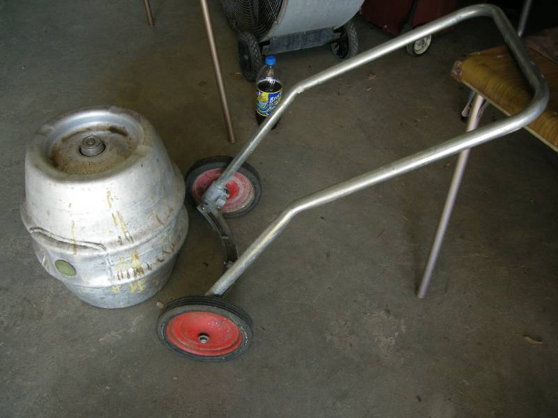 lot 61 image: Grain Belt Keg and Cart