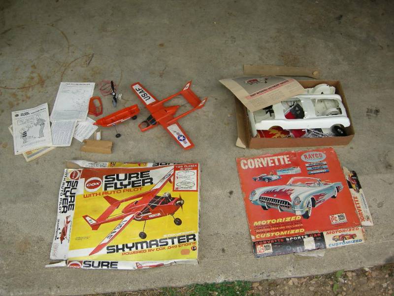 lot 159 image: Vintage Corvette and Cox Airplane