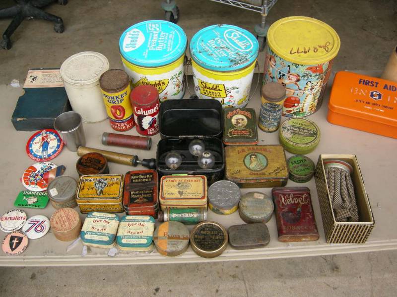 lot 183 image: Antique Advertiser Tins