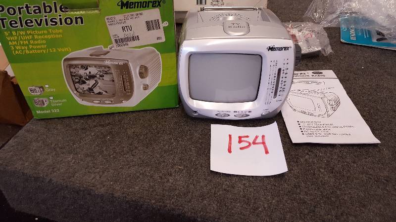 lot 154 image: Memorex Portable TV & RadioTitanium Silver - NEW