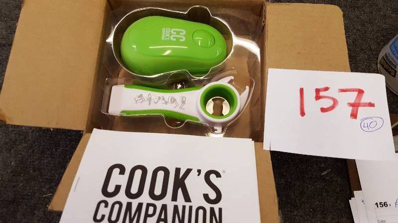 lot 157 image: Can Opener w Kitchen Multi Tool - NEW
