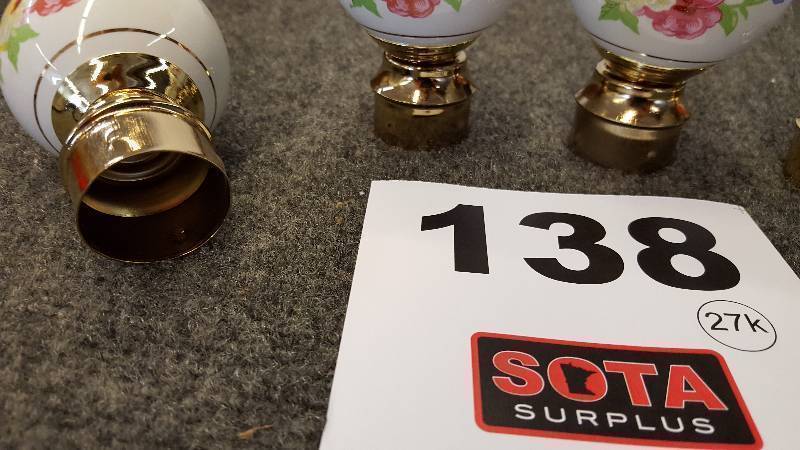 lot 138 image: Porcelin Pole Toppers - NEW