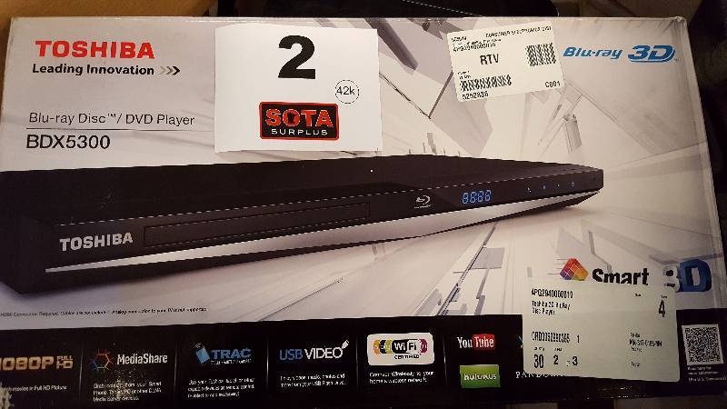 lot 2 image: Toshiba BDX5400 Symbio 3D Media Box with Built-in WiFi (Blu-ray DVD Audio CD) NEW