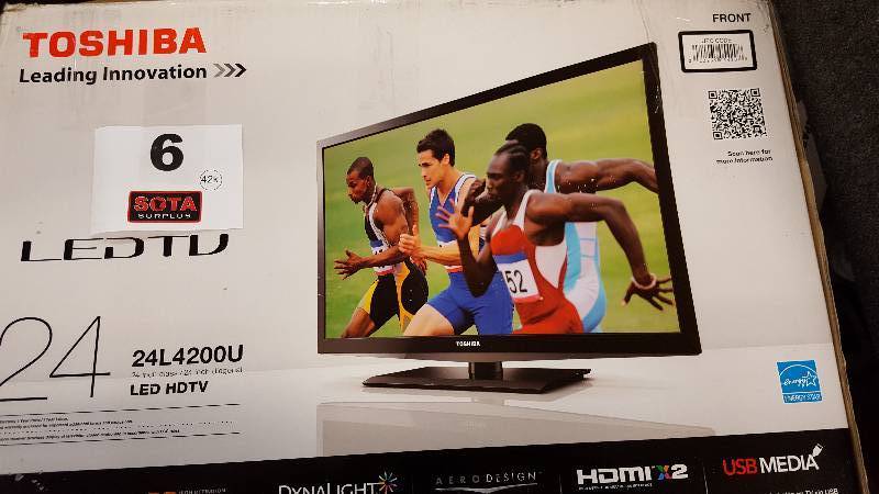 lot 6 image: Toshiba 24 1080p LED HDTV - NEW