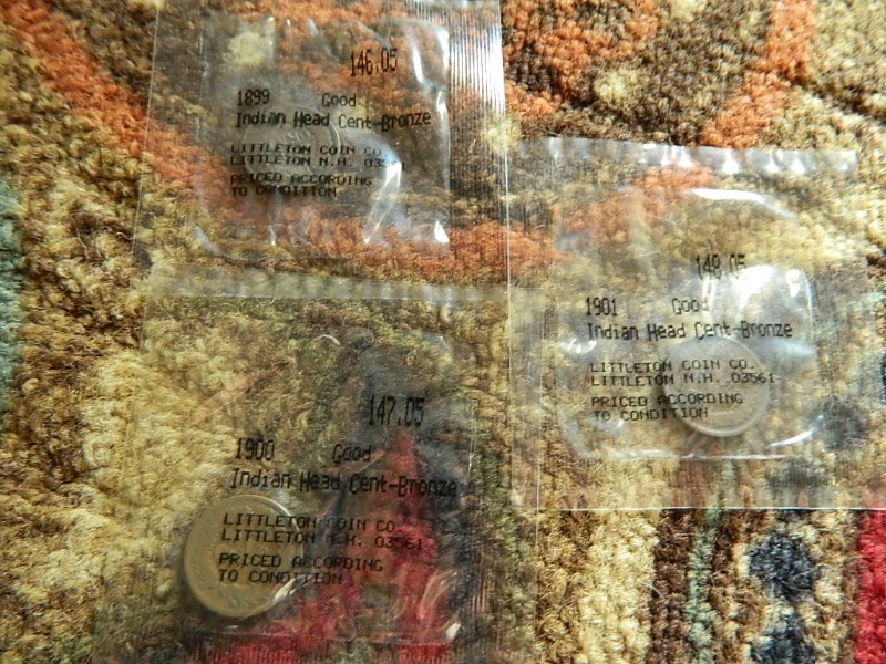 3 VERY OLD Indian Head Cents - Bronze