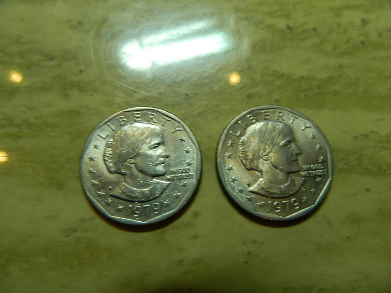 2 Susan B Anthony Dollar Coins