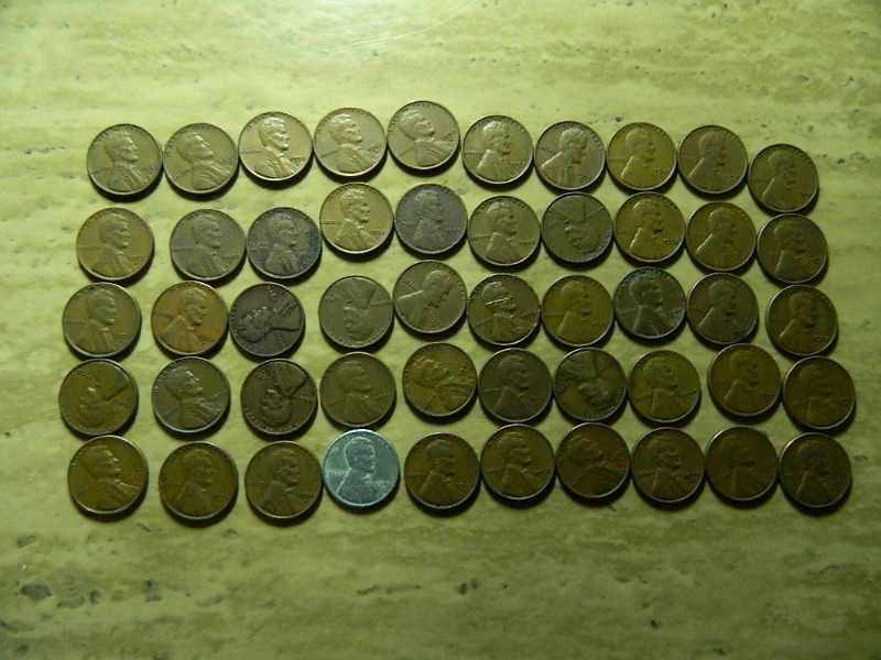 50 Wheat Pennies