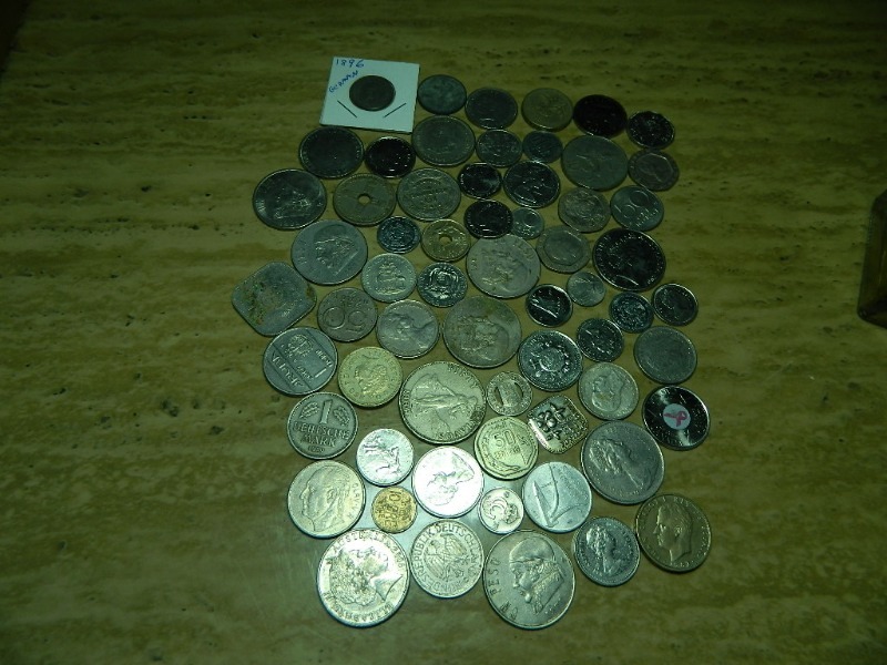 Assorted Silver Toned Foreign Coins