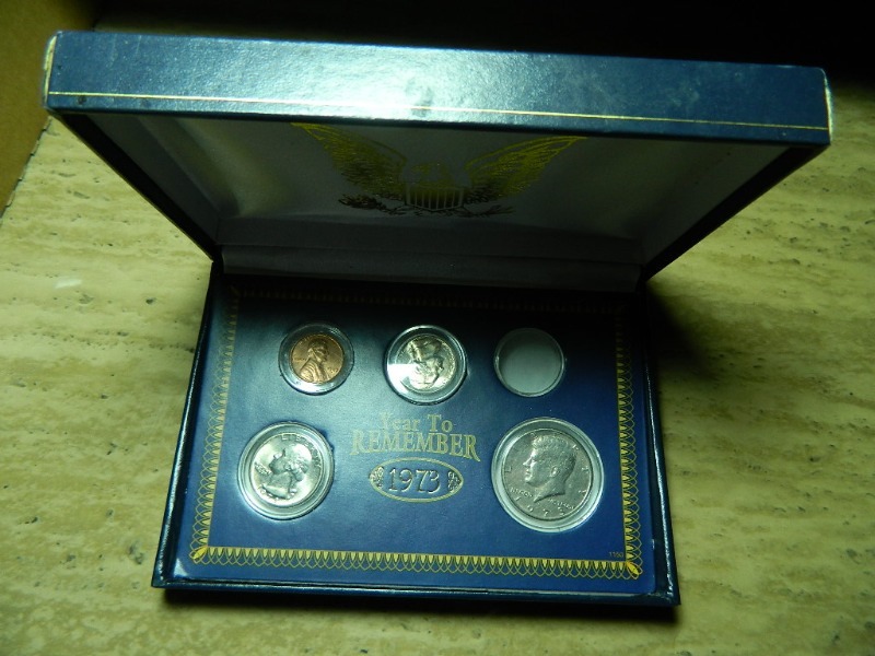 1973 Coins in Case