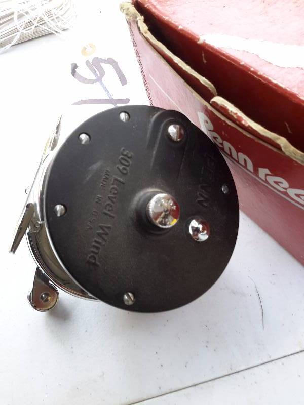 lot 51 image: Penn 309  Reel.. Stainless Steel Spool.. Original Box