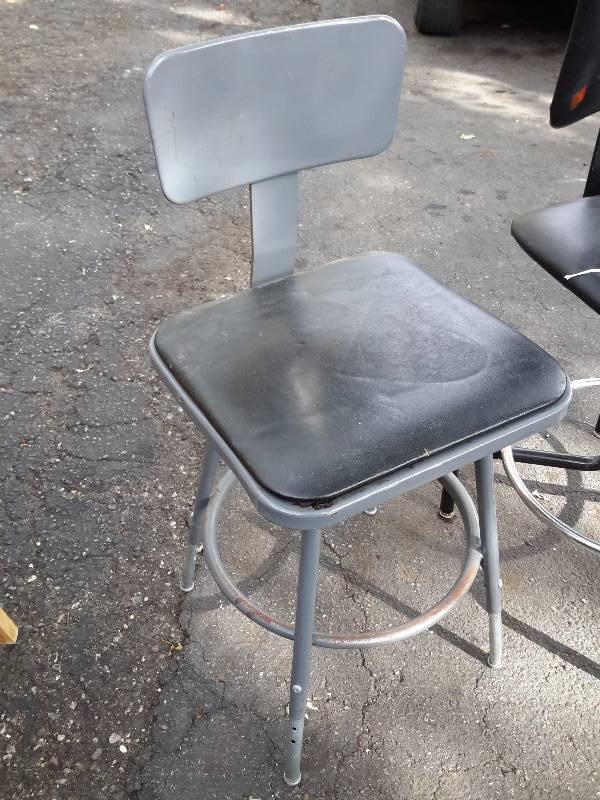 lot 59 image: 2 Industrial Stools as pictured.
