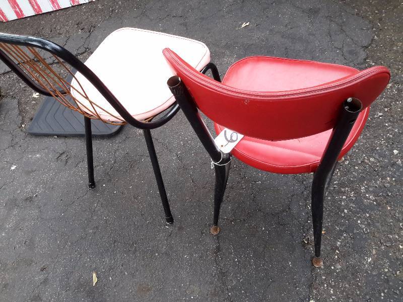 lot 64 image: 2 MID Centry modern kitchen chairs