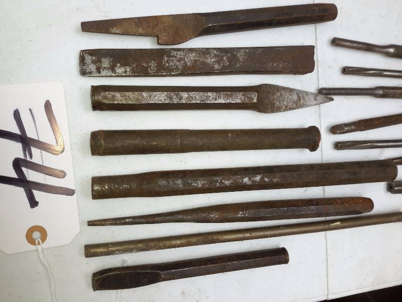 lot 74 image: Misc. Chisels and Punches as pictured.