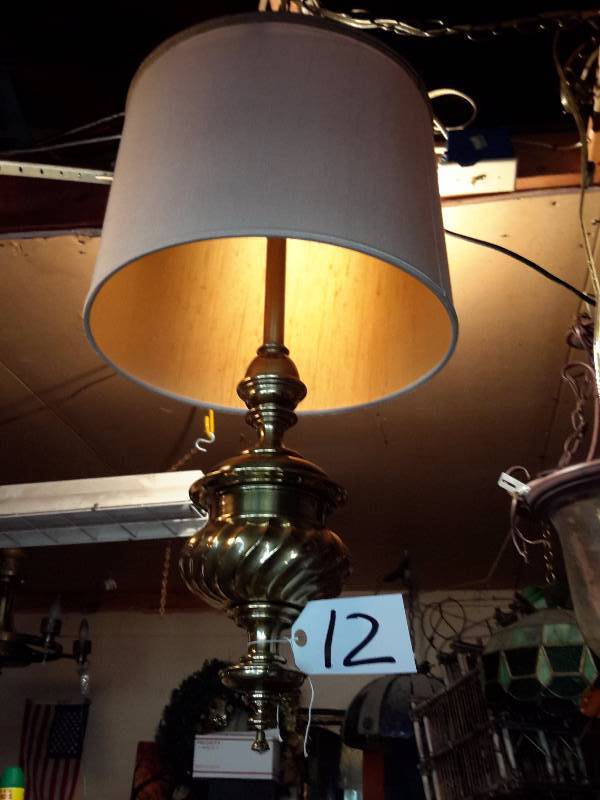 stiffel brass hanging lamp