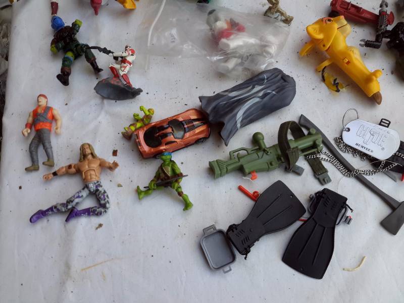 lot 38 image: Misc. Toys as pictured.. Includes GI JOE and other characters  See closeups