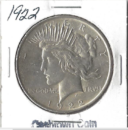 1922 BU Peace Dollar