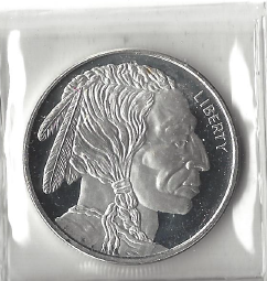1 Oz Pure Silver Round - .999 Fine