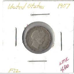 1907 Barber Dime