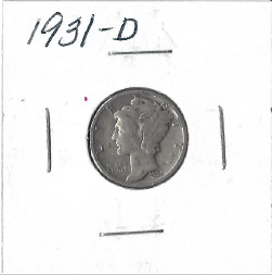 1931-D Mercury Dime