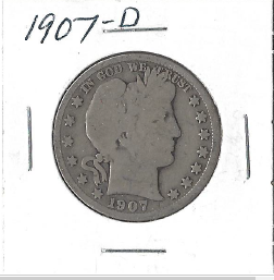 1907-D Barber Half Dollar