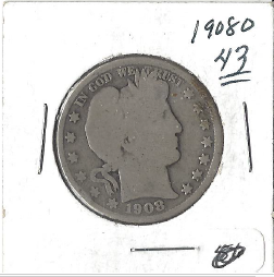 1908-O Barber Half Dollar