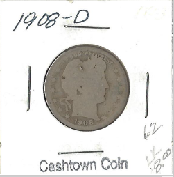 1908-D Barber Quarter