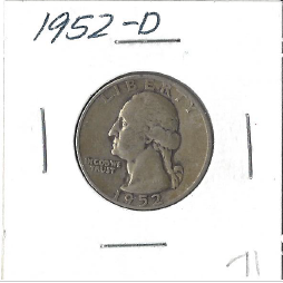1952-D Washington Quarter