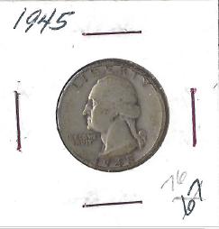 1945 Washington Quarter