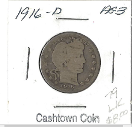 1916-D Barber Quarter