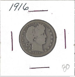 1916 Barber Quarter