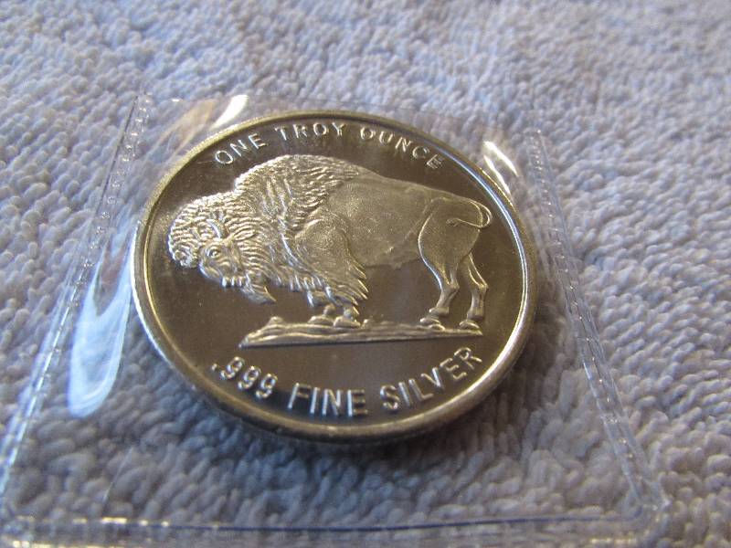 1 TROY OZ SILVER, INDIAN HEAD  BUFFALO