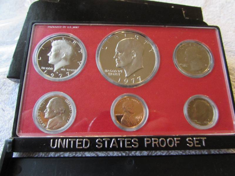 1977 US MINT PROOF SET, 6 COINS, S MINT