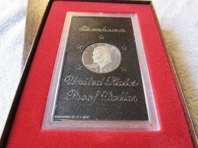 1971 S US MINT EISENHOWER PROOF DOLLAR, 40% SILVER