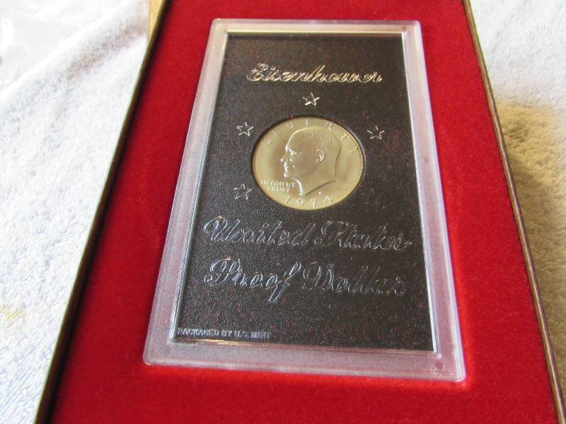 1974 S US MINT EISENHOWER PROOF DOLLAR, 40% SILVER