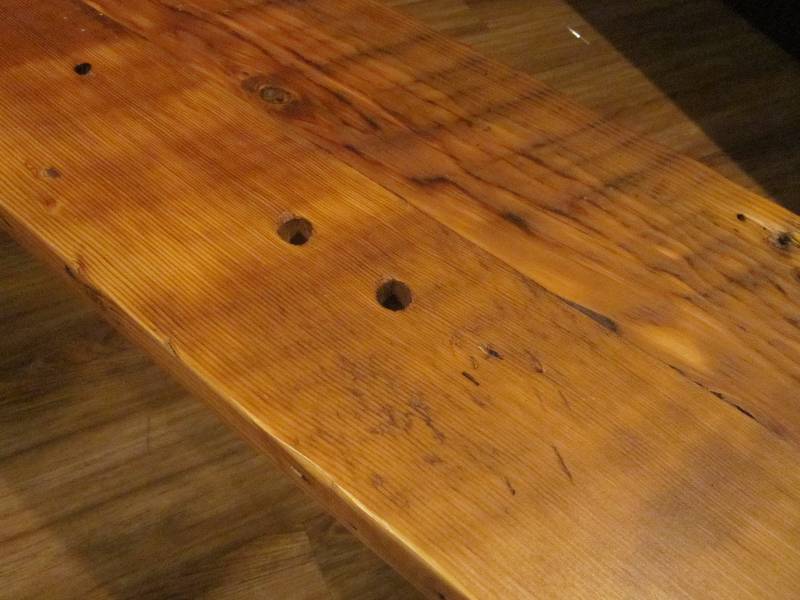 lot 60A image: Rustic WoodMetal Bench