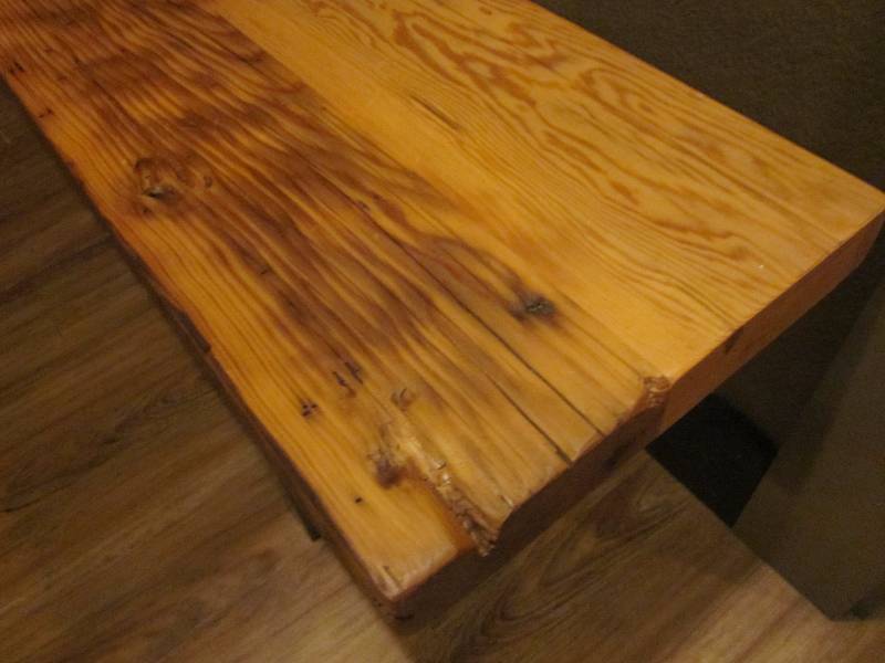 lot 60B image: Rustic WoodMetal Bench